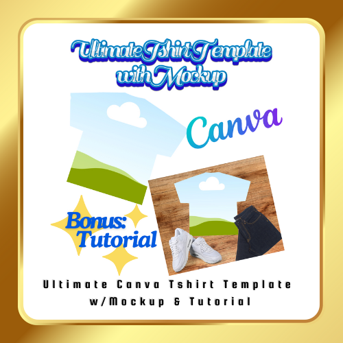 Ultimate Canva Allover T-shirt Template with Mockup & Tutorial