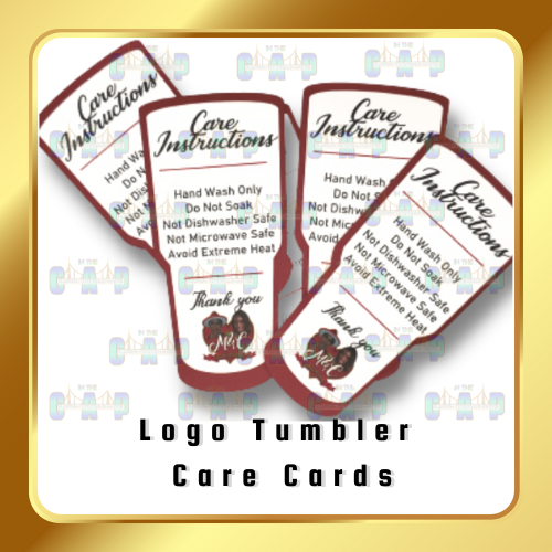 Tumbler Care Instructions with Logo